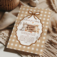 Woodland Baby Shower Gingham Books for Baby Enclo