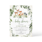 Woodland Baby Shower Greenery Forest Animal