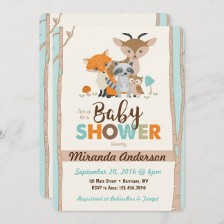 Woodland Baby Shower Invitation