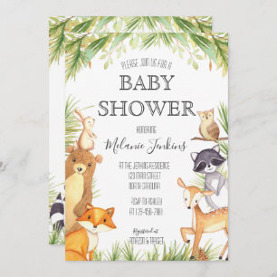 Woodland Baby Shower Invitation