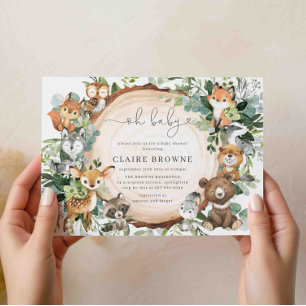 Woodland Baby Shower Invitation