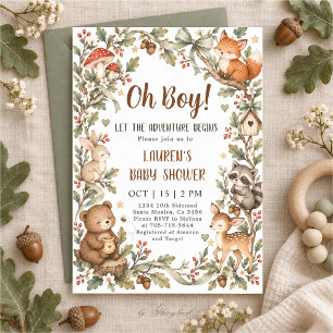 Woodland Baby Shower Invitation