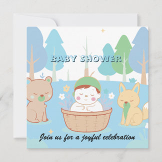 Woodland Baby Shower Invitation 