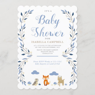 Woodland Baby Shower Invitation