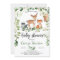 Woodland baby Shower Invitation Animals Greenery