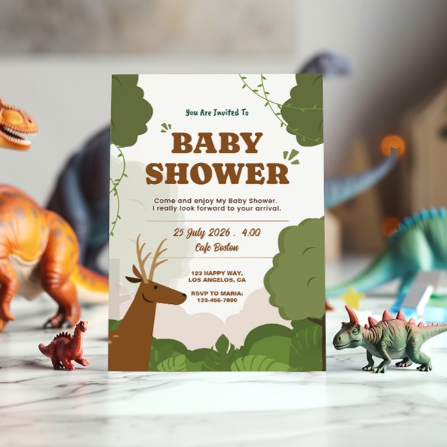 Woodland Baby Shower Invitation –Forest Deer Theme (Creator Uploaded)