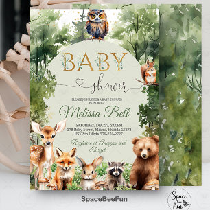Woodland Baby Shower Invitation, Gender Neutral Wo Invitation