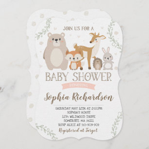 Woodland Baby Shower Invitation Whimsical Shower