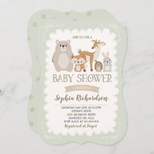 Woodland Baby Shower Invitation Whimsical Shower