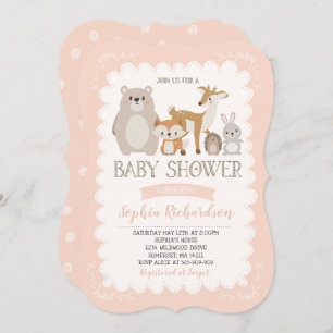 Woodland Baby Shower Invitation Whimsical Shower