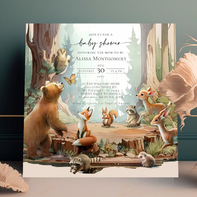 Woodland Baby Shower Let the Adventure Begin  (Creator Uploaded)