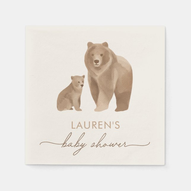 Woodland Baby Shower Napkin (Front)