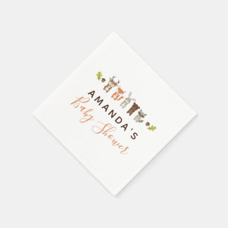 Woodland Baby Shower Napkins