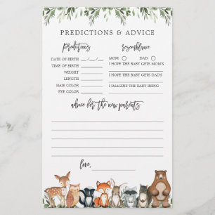 Woodland Baby Shower Predictions and Advice