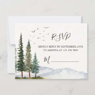 Woodland Baby Shower RSVP card