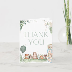 Woodland Baby Shower Thank You Card