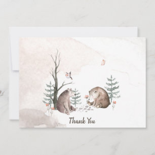 Woodland Baby Shower Thank You Card