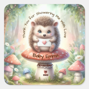 Woodland Baby Shower Thank You Sticker 