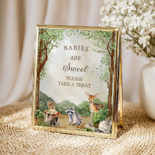 Woodland Baby Shower Treat Table Poster