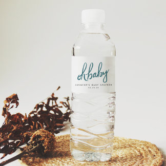 Woodland Baby Shower Water Bottle Label