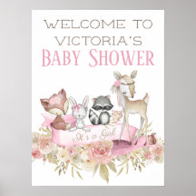 Woodland Baby Shower Welcome Sign