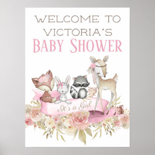 Woodland Baby Shower Welcome Sign