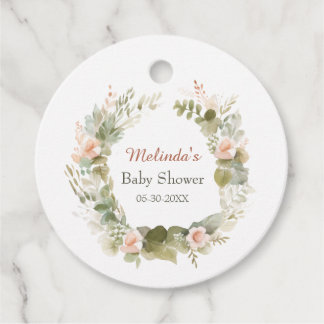 Woodland Baby Shower with Cute Hedgehog Favour Tags