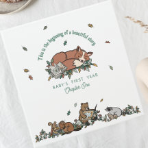 Woodland Baby's First Year Photo Album