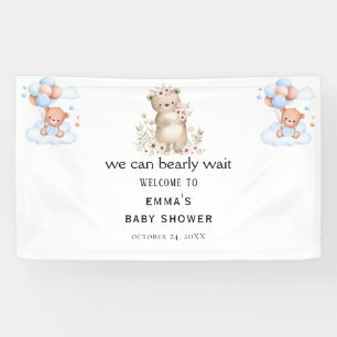 Woodland Bear Baby Shower Banner