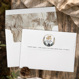 Woodland Bear Baby Shower Envelopes   Rustic Adven