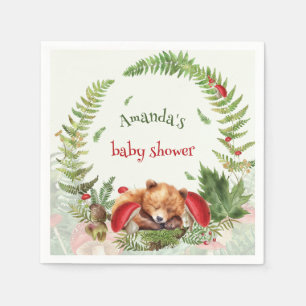 Woodland Bear Baby Shower  Napkin