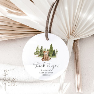 Woodland  Bear Baby Shower Thank You Favour Tags