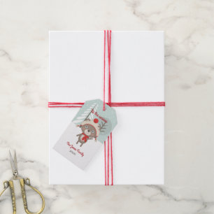 Woodland Bear Christmas Gift Tags
