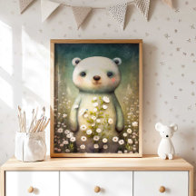 Woodland Bear Nursery Wall Decor | Gender Neutral