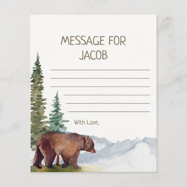 Woodland Bear Time Capsule (Front)