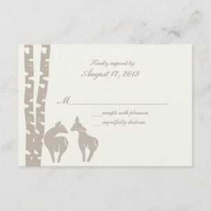 Woodland Birch Wedding Response Card