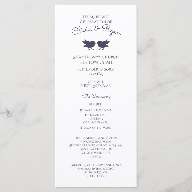 Woodland Birds and Foliage Purple Programme (Front)