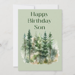 Woodland Birthday Flat Card