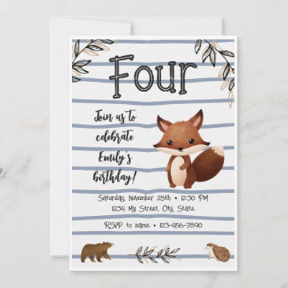 Woodland Birthday Invitation