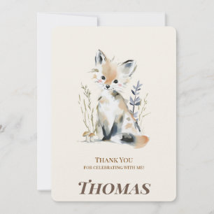 Woodland Birthday Thank You Card