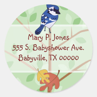 Woodland Blue Jay Address Label Stickers