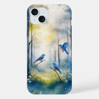 Woodland Bluebirds Scenic Forest