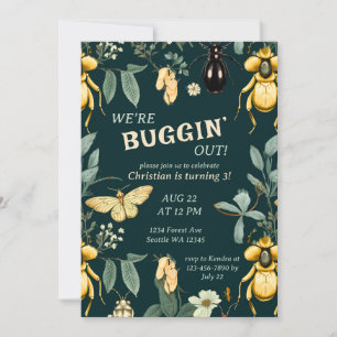Woodland Bug Forest Birthday Invitation