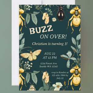 Woodland Bug Forest Buzz Birthday Invitation