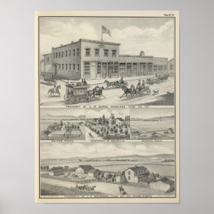 Woodland building, Yolo County farm Poster