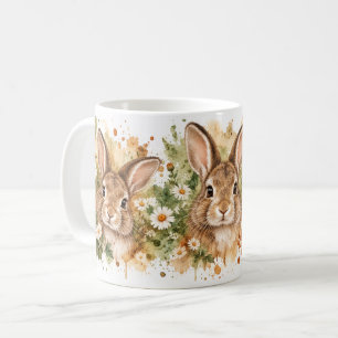 Woodland Bunny – Adorable Rabbit Watercolour Coffee Mug
