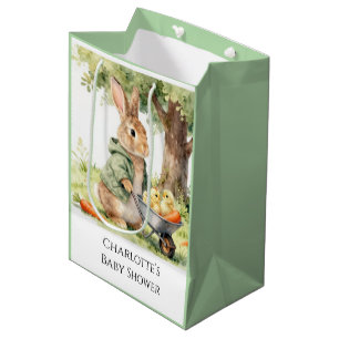 Woodland Bunny Baby Shower Medium Gift Bag