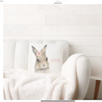 Woodland Bunny Rabbit Watercolor Personalised Name