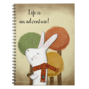 Woodland Bunny with Acorn Notebook