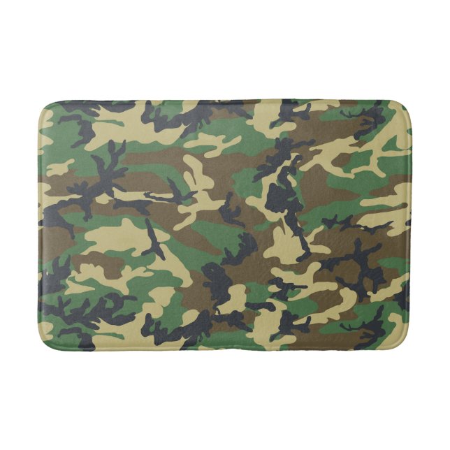 Woodland Camo Bath Mat (Front)